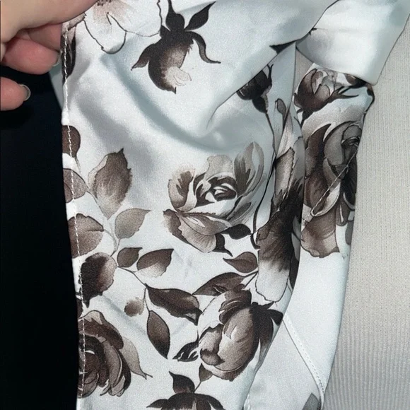 Scarf-- white brown cowboy boots roses square neck purse hair accessory - Picture 5 of 9